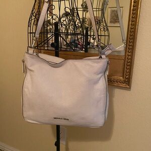 Michael Kors White Leather Shoulder Bag